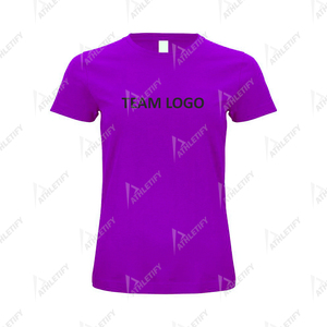 Camiseta de fútbol para mujer personalizada hecha con tela transpirable que absorbe la humedad Color sólido con elegante ajuste Atlético - Product Image 2