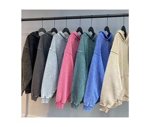 Sweat-shirt à capuche surdimensionné pour homme et femme, personnalisé, en gros, usine ODM, fermeture éclair, motif géométrique, automne - Product Image 6