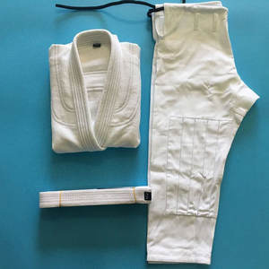 Calidad Premium 100% algodón Jiu Jitsu brasileño Gi para hombres y mujeres blanco peso medio BJJ uniforme Kimonos conjunto - Product Image 3