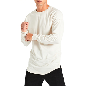T-shirt de sport à manches longues pour hommes, de haute qualité, personnalisé, à séchage rapide, respirant, vente en gros - Product Image 3