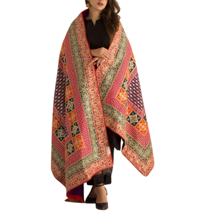 2024 Tribal Kuchi bordado chal-Kutch antiguo mujer estola chal Vintage indio Banjara chales disponibles en alta calidad - Product Image 2