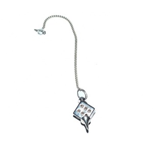 Pendule en cristal de guérison naturelle, artisanat en pierre Semi-précieuse à vendre, pendule rond en laiton doré - Product Image 6