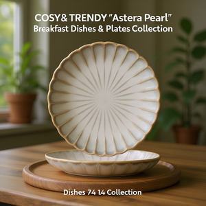 Juego de Platos para Desayuno 'Astera Pearl' de COSY & TRENDY, Paquete de 4 Platos - Product Image 3