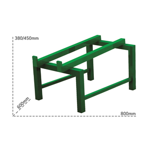 Soporte horizontal inclinado de metal Carvel 800x600x450mm para tambor 220lt - Product Image 2
