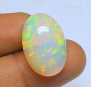 Magnifique pierre de cabochon en vrac d'opale éthiopienne multi feu bien polie forme ovale pierre précieuse naturelle cadeau parfait pour elle - Product Image 1