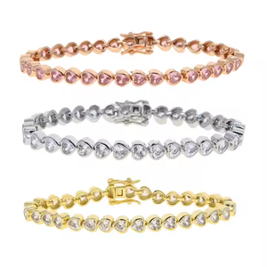 Bracelet de tennis en moissanite de luxe de 3.50mm en argent et or rose 925 avec des bijoux intemporels pour ses vêtements de tous les jours et ses célébrations - Product Image 2