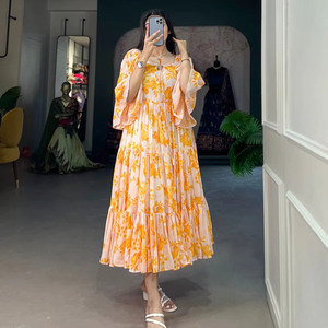 เดรสลำลองผ้าคอลเลกชั่นลายดอกไม้คอลเลคชั่นฤดูร้อนใหม่ขายออนไลน์ - Product Image 1