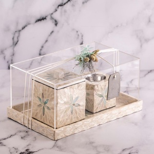 Ramadan <b>Eid</b> Decoration Seashell Inlay Mubkhar Incense burner Mother of Pearl Bukhoor <b>Gift</b> <b>Box</b> Set for Arabian - Product Image 2