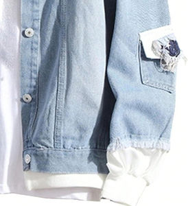 <b>Men</b> Denim Jeans / <b>Trucker</b> <b>Jacket</b> in Best Quality With Custom Colors and Custom Logo Made in Pakistan - Product Image 4