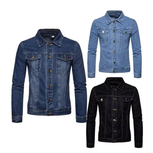 Veste en jean vintage pour homme 100% coton teint en plaine avec fermeture à boutons en corne enduit ODM traitement saison d'hiver - Product Image 2