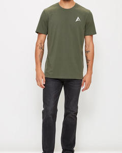 Personalizar 100% algodón de gran tamaño cuello redondo media manga camiseta para hombres con impresión Digital y Emberiodery logotipo personalizado - Product Image 5