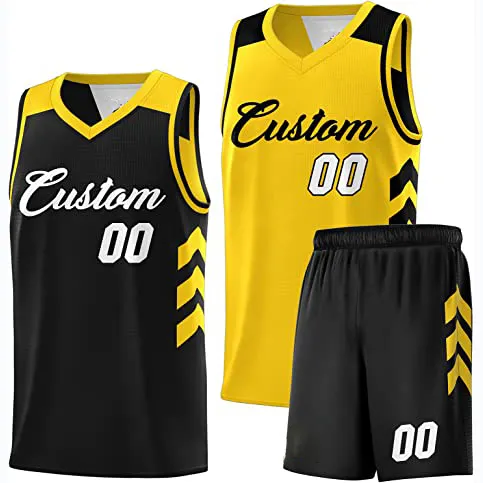 Latest Custom Sublimation Design Reversible Embroidery Basketball Uniform Set Best Wholesale Men Basketball Jersey Uniform