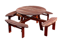 Ensemble de table et chaises de pique-nique d'extérieur moderne pour 8 personnes, en bois d'acacia durable, pour jardin, villa, hôtel, parc, style barbecue.