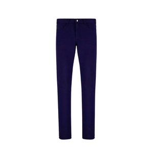 Pantalon en denim décontracté à cinq poches bleu solide motif élégant cristal broderie printemps vêtement teint coton sergé de haute qualité pour - Product Image 3