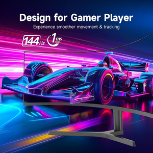 Moniteur de jeu incurvé sans cadre ultra-large de 38 pouces 21:9 144 Hz 1 ms <span class=keywords><strong>LED</strong></span>/LCD Écran d'ordinateur avec support réglable et relevable - Product Image 5
