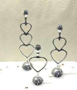 ที่ใส่เทียนรูปหัวใจแบบ3ช่องสำหรับใส่เทียนสำหรับห้องนั่งเล่นของขวัญดิวาลีของตกแต่งบ้านดูเป็นธรรมชาติ - Product Image 4