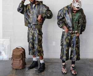 Veste matelassée surdimensionnée à capuche réversible en polaire imperméable et respirante pour homme, design camouflage personnalisé, vintage, hiver - Product Image 2