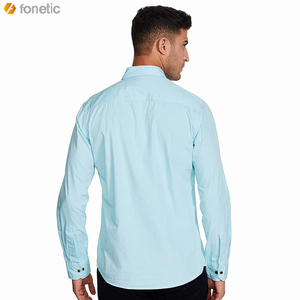 Camisa de Vestir Informal Ligera de Algodón para Hombre 2022, Premium, de Alta Calidad, Transpirable, de Secado Rápido, Ecológica, con Botones de Cuerno y Logotipo Personalizado - Product Image 2