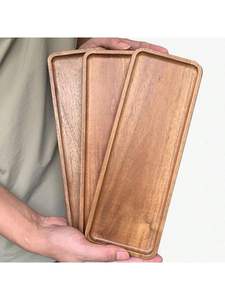 Bandeja de desayuno de bandeja de servicio de madera sin terminar natural 2020 - Product Image 5