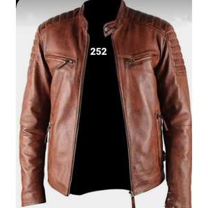 Chaqueta de Piloto de Cuero y Lona Impermeable y Transpirable de Primera Calidad, Unisex, con Logotipo Frontal, Hecha en India, para Deportes de Invierno al Aire Libre, Resistente al Viento - Product Image 2