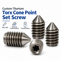 Sekrup Set Presisi Titanium Tanpa Kepala Torx M2 M3 M4 M5 Produsen Sekrup Set Presisi Titanium