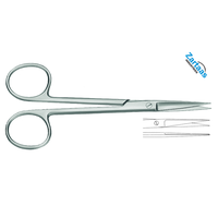 Ciseaux à iris en acier inoxydable de haute qualité, pointus/pointus, droits, longueur 12,5 cm Fabricant d'instruments chirurgicaux