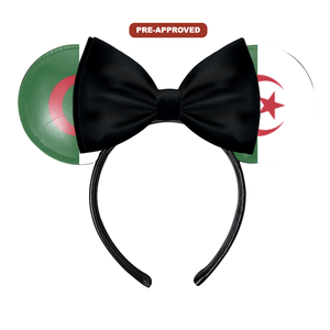 Diadema de vinilo con diseño de orejas de ratón, hecha a medida para pedidos de fábrica, ajuste universal para uso diario - Fabricación bajo pedido con preaprobación para Argelia H.E.R. - Product Image 1