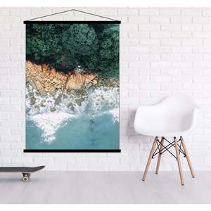 Black <b>Poster</b> Strips 100 cm Pair Wall-Mounted Alternative to Frames - Product Image 2