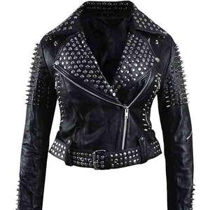 2025 Vintage Premium qualité femmes chauffé en cuir véritable veste forte demande OEM ODM mode avec bouton et lettre décoration - Product Image 1