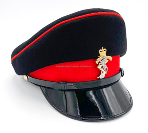 Casquette brodée à la main, chapeau d'uniforme marine personnalisé, bordure argentée, couvre-chef professionnel pour tenue de cérémonie en provenance du Pakistan - Product Image 2