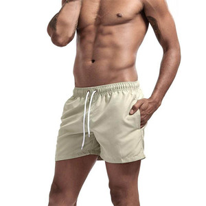 Shorts de bain pour hommes, vêtements de plage, séchage rapide, respirant, doux, léger, caleçons de bain, taille élastique, confortable, été, 100% coton - Product Image 6