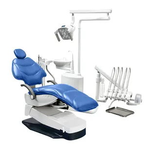 Nuove forniture all'ingrosso economiche cina Foshan protesi portatile in pelle LED Sillon Dental Unit Chair alluminio