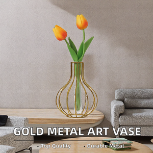 Jarrón Decorativo de Metal con Estilo Cultural para el Hogar, con un Aspecto Refinado y Versatilidad Portátil, Ideal para Decoración Diaria y de Temporada - Product Image 2