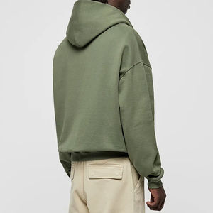 เสื้อฮู้ดแบบซิปสำหรับผู้ชายโอเวอร์ไซส์ซิปสะพายไหล่โอเวอร์ไซส์สไตล์วินเทจ - Product Image 3