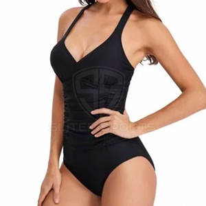Traje de baño de color sólido para mujer hecho a medida para adultos Venta directa de fábrica-Bikinis y ropa de playa - Product Image 3