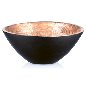 Bol en bois de manguier de taille personnalisée, 3 plateaux à salade faits à la main en Inde pour les fêtes - Product Image 4