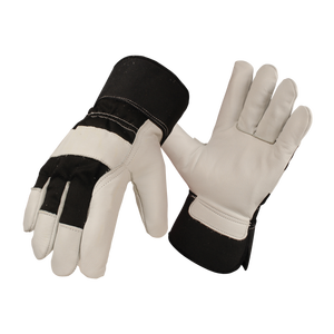 Gants de sécurité en cuir de vache de qualité supérieure Gants de travail canadiens pour la construction industrielle - Product Image 1