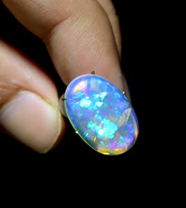 Opale naturelle australienne de haute qualité, 5 carats, cabochon, pierre précieuse solide de Coober Pedy, taille ovale, faite à la main pour la fabrication de bijoux - Product Image 2