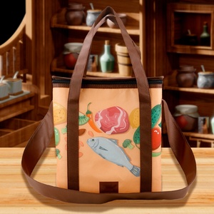 Bolsa térmica impermeable para el almuerzo, de gran capacidad, con logotipo personalizado OEM/ODM, fabricada con tela no tejida RPET de 90 g/m². - Product Image 1