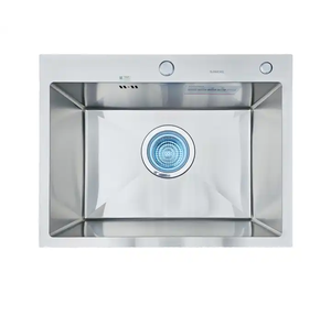 Évier de cuisine rectangulaire SUNMORE grand format, luxueux, fait main, moderne, surface brossée, robinet de haute qualité, un trou, Vietnam - Product Image 1