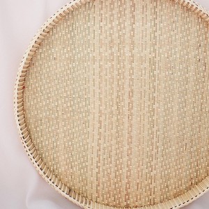 Tienphong Wholesale 2025 Handwoven Cassia Vintage Bamboo Round Tray Decorative <b>Gift</b> Basket <b>Desk</b> Organizer - Product Image 5