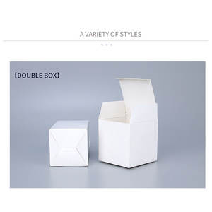 Caja de regalo pequeña blanca Universal, caja de embalaje de 350g, caja cuadrada de cartón en blanco, caja de Color personalizada cosmética - Product Image 2