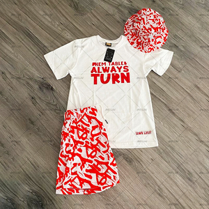 Ensembles d'été avec logo personnalisé de haute qualité pour hommes Chemise blanche et short rouge avec logo personnalisé Ensemble d'été pour hommes - Product Image 3