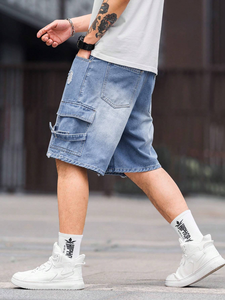 Pantalones cortos de mezclilla Verano Slim Fit Trendy Short - Product Image 3