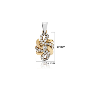 Ottoman Authentique Dainty Fleur CZ Pierre Conception Pendentif En Argent En Gros Turc À La Main Grandbazaar Bijoux - Product Image 2