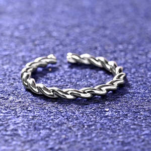 Anillos de Plata de Ley 925 de Primera Calidad para Mujer, Chapados en Rodio con Circonita, Joyería de Boda para Hombre - Product Image 2