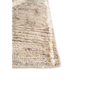 Alfombra de Lana Anudada a Mano, Diseño Geométrico y Abstracto en Beige y Marrón, para Entrada del Hogar, Rectangular, Hecha a Mano, Reb-1499 - Product Image 4