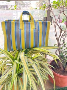 Indian Recycled <b>Nylon</b> Striped Woven <b>Bags</b> Manufactured in India Eco-friendly Multicolor Market <b>Bags</b> and Pouches Made in India. - Product Image 6