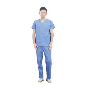 Custom Denim Short Sleeve Breathable Comfortable Unisex Nurse Figure <b>Scrubs</b> Suit Hospital Uniforms Medical Nursing <b>Scrubs</b> <b>Sets</b> - Product Image 6