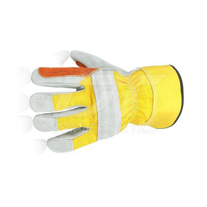 Guantes DE TRABAJO protectores de la mejor calidad Guantes de trabajo de cuero antideslizantes resistentes al desgaste para seguridad - Product Image 4